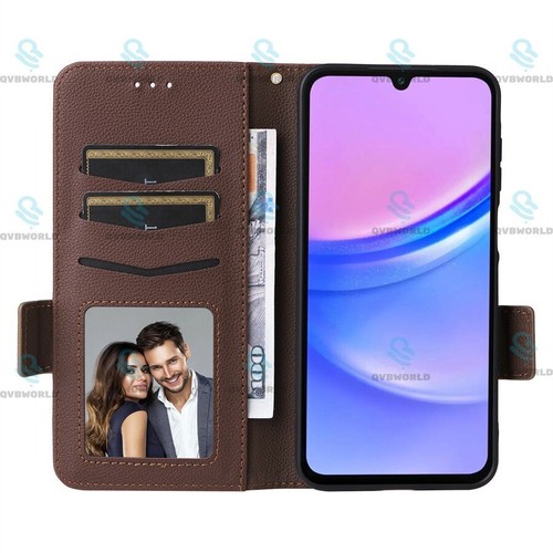 Strap Leather Wallet Phone Case for Samsung A16 A06 A26 A36 A55 A54 A34 A56 A14 - Picture 9 of 19