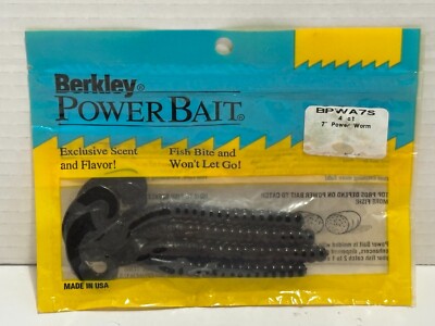 Package of 4 BERKLEY POWERBAIT 7'' POWER WORM - New in Package