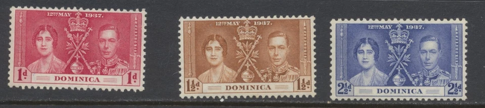 Estampillas de Dominica: 1937-1940: SG96/109; CV £76,75 Foto 3 de 4