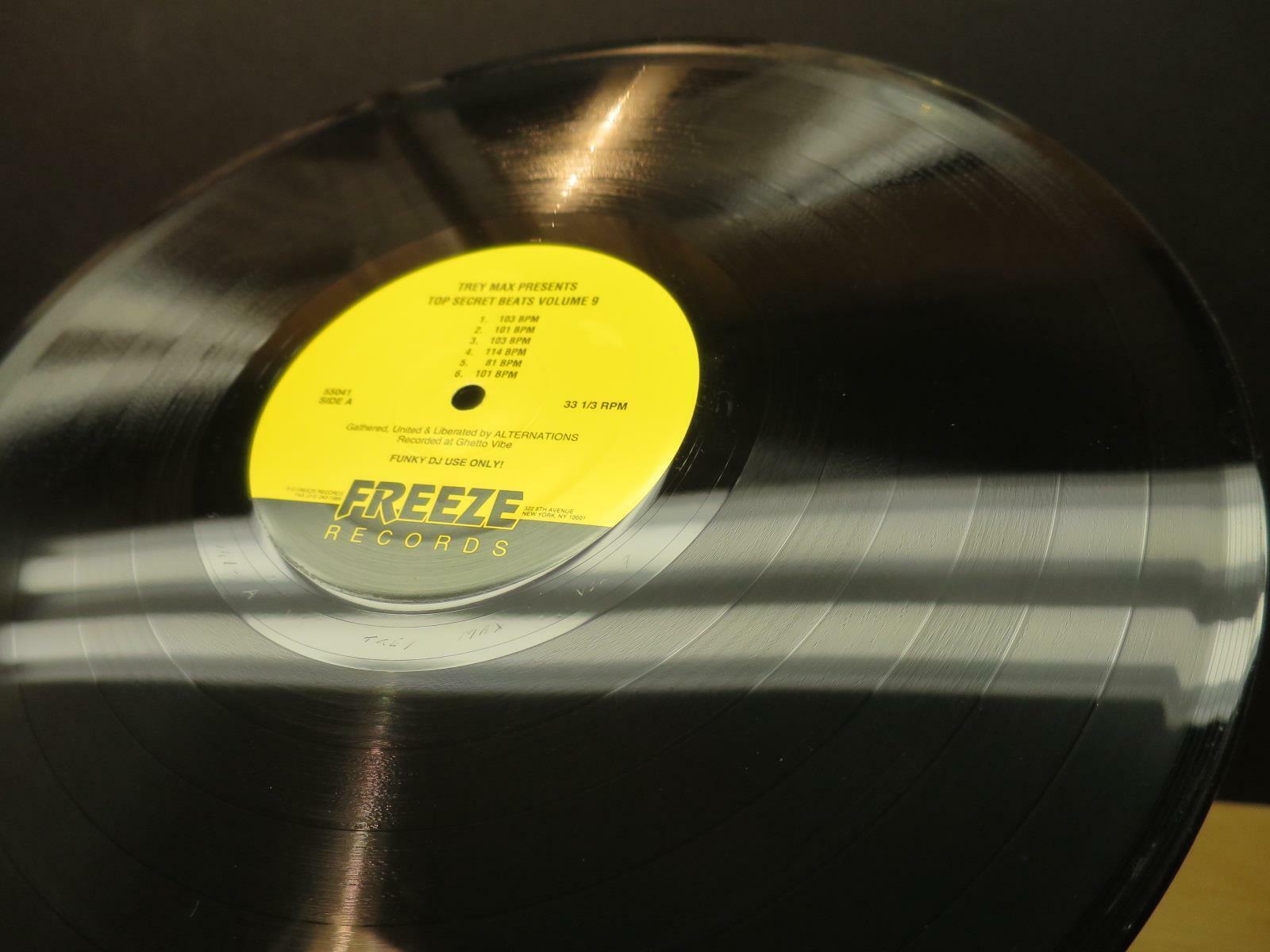 Trey Max: Top Secret Beats 9 (strongVG+ Freeze, US LP) Electronic Breaks