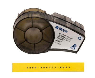 M21-250-C-342-YL schwarz auf gelb Brady Permasleeve 11,15 mm x 2,13 m