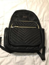 Laptop Backpack 15.6 inch Quilted Business Work Computer Bags Stylish Black NEW