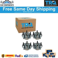 TRQ New Front & Rear Wheel Hub & Bearing Assemblies For 2010-2017 Buick Saab