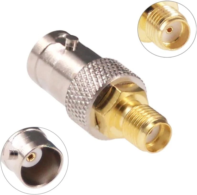 4 Piece BNC Male & Female to SMA Male & Female RF Connector Coaxial Adapter Kit - Image 3 of 4