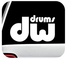 DW Drums Vinyl Decal Sticker Bass Drum Logo Band Drummer