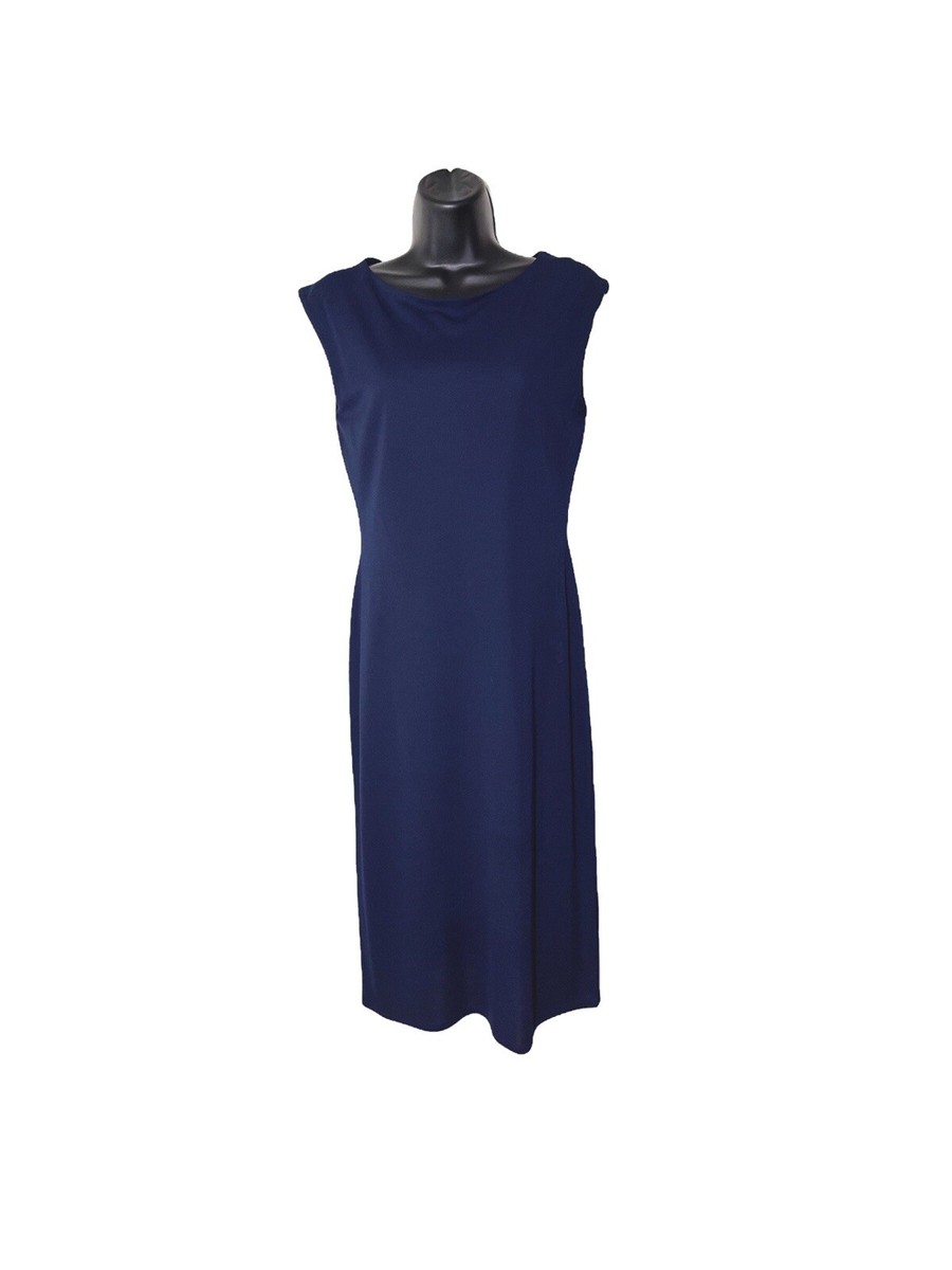 Lauren Ralph Lauren Navy Blue Sheath Dress, Size Small