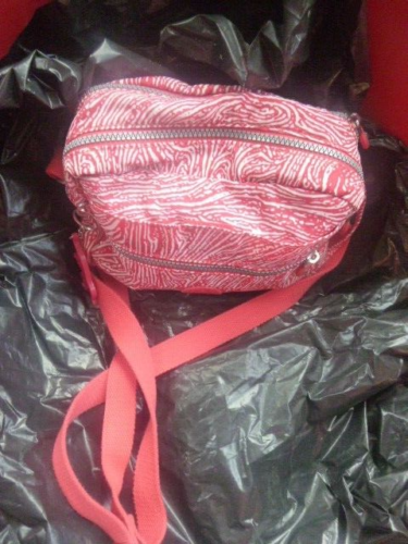 KIPLING LRGE SATCHEL TYPE BAG POCKETS ZIPS STORAGE LAPTOP TRAVEL RED COLLEGE UNI - Picture 5 of 11