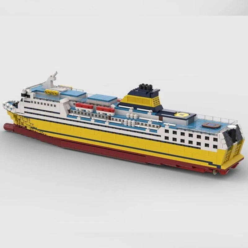 ZITIANYOUBUILD Italian Cruiseferry Ship 1/325 Scale 21" Long 1896 Pieces - Image 3 of 4