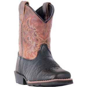 Dan-Post-Toddler-Youth-Boys-Scooter-Black-Square-Toe-Western-Boots-DPC1944-NIB