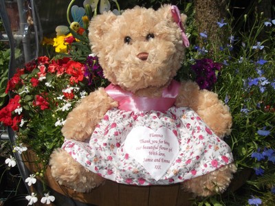 personalised flower girl teddy