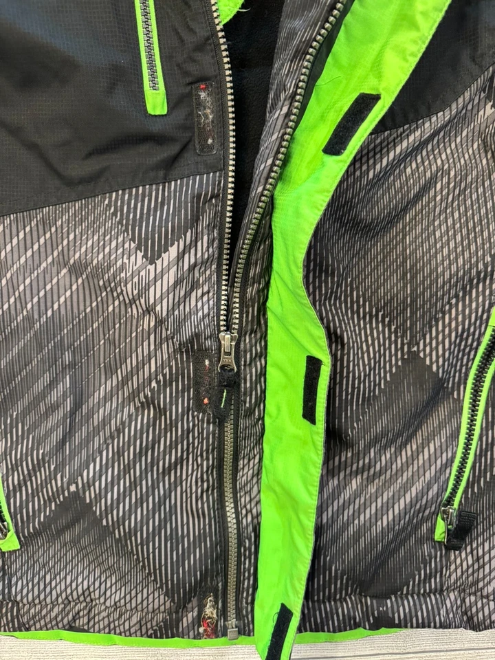 Free Country Coat Youth Kids Boys M 10-12 Black/Neon Fleece Lined Winter Jacket - Image 4 of 4