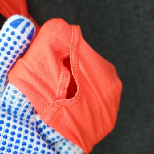 Athleta Hoodie Coverup Swim Dress Womens Small Neon Orange Wick it Long Sleeve - Picture 4 of 8