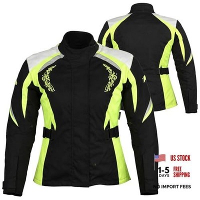 Women s Waterproof Motorcycle Jacket   CE Armour Ladies 4X-Large A Star/Green