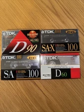 TDK Sony Maxell Blank Audio Cassette Tapes Mixed Lot of 4, New Sealed