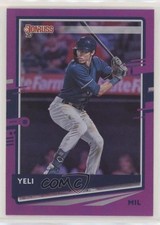 2020 Panini Donruss Nickname Variation Holo Purple Christian Yelich (Yeli) 2u3