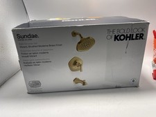 KOHLER Sundae Tub and Shower Faucet Kit - R28798-4G-2MB - Brushed Brass - Open B