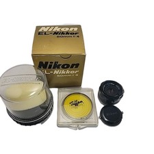 Nikon EL-Nikkor 50mm F4 Enlarging Lens With Cade Box Cap And Tiffen