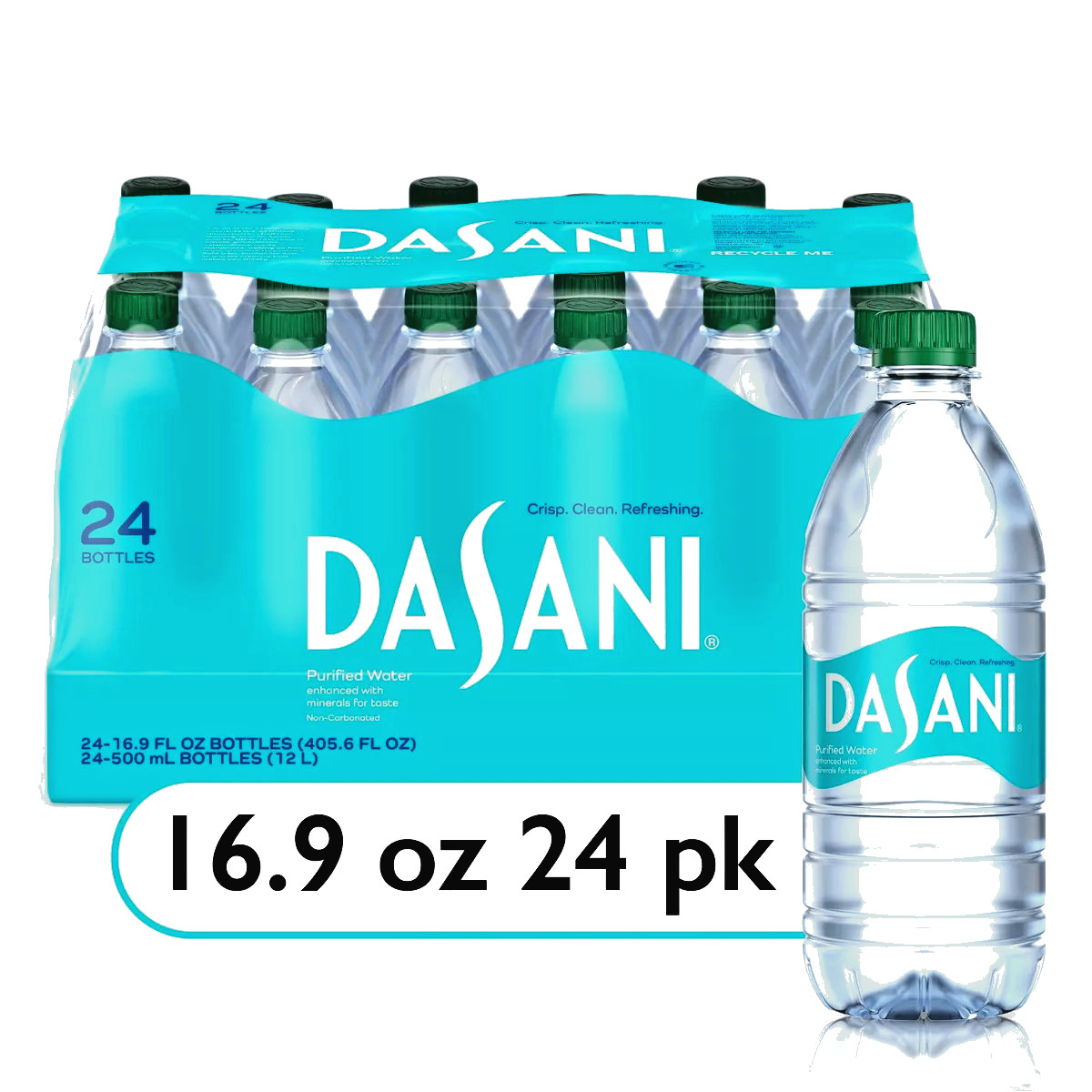 💧 Dasani Purified Water &ndash; 24 Pack (16.9 fl oz Bottles) 🧊