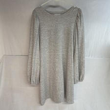 Nine West Womens Gray Puff Sleeve Sweater Dress Soft Stretch 2X Plus XXL