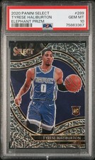 2020 PANINI SELECT ELEPHANT PRIZM #289 TYRESE HALIBURTON PSA 10