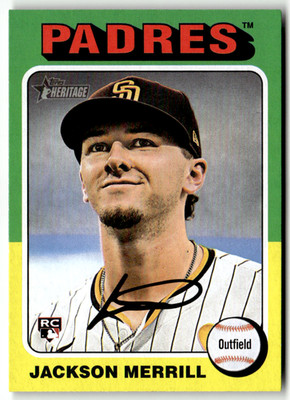 2024 Topps Heritage MLB No. 689 Jackson Peter Merrill Rookie