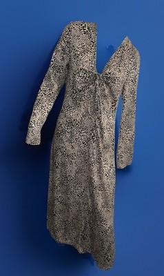 Mango MNG Nacht Maxi Kleid Hauskleid Nachthemd Leoparden Print Gr S Lang 