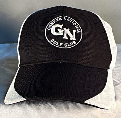 Imperial Geneva National Golf Club Black/White Adjustable Polyester Golf Hat Cap