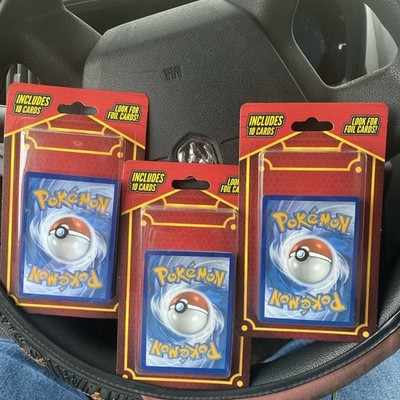 3 packs MJ Holding 2022 Pokémon TCG 10 Card Pack Red Card