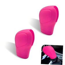 2 PCS Car Gear Shift Knob Cover, Silicone Anti-Slip Car Gear Shift Head Cover,