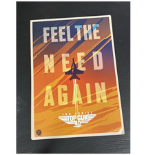 Top Gun Original UK Mini Poster "Feel The Need Again" Action Film