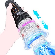 Massager Toy for Men Thrusting Stroker Pump Enlarger Masturbaters Telescopic Cup