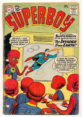 DC Adventure Comics #88 Superboy Comic The Invader From Earth 3.0 GD/VG 1961