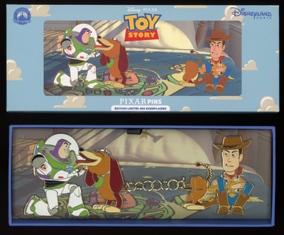 DLP DLRP Paris Toy Story 30 Years Slinky Dog Buzz Woody Jumbo Chain Disney Pin
