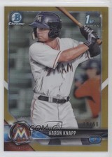 2018 Bowman Chrome Prospects Gold Refractor 19/50 Aaron Knapp #BCP5 fm0