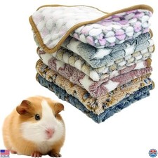 6 PCS Soft Fleece Guinea Pig Blankets Washable Bedding for Small Animals 24x16"