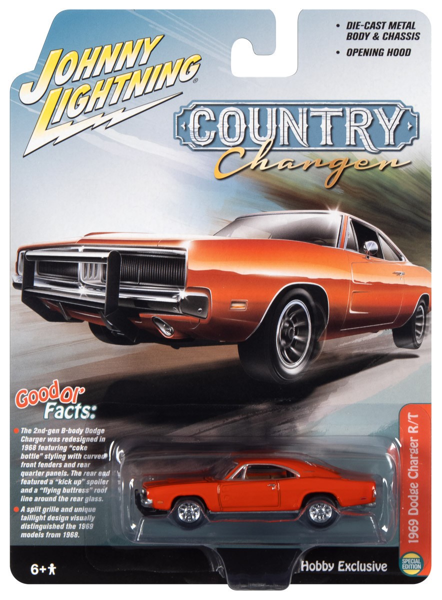 Johnny Lightning Dodge Charger R/T 1969 1:64 Diecast Car Model