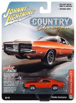ジョニーライトニング　1969 ダッジ・チャージャー R/T Johnny Lightning Dodge Charger R/T 1969 1:64 Diecast Car Model