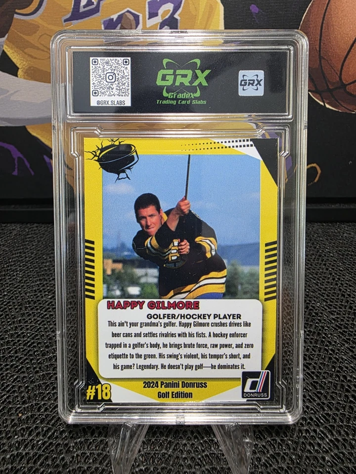 Autógrafo facsímil Happy Gilmore edición de golf #18 Panini Donruss 2024 radiocontrol Foto 2 de 2