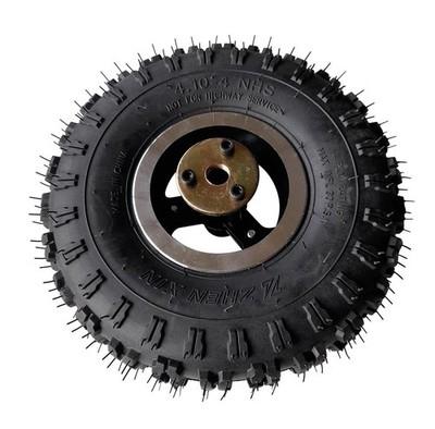 Komplettrad Kinderquadreifen Quadreifen Reifen 4.10-4 schwarz mit Montageplatte