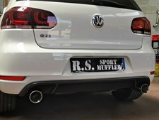 Terminale diretto libero 60/63mm doppio R.S. Muffler GOLF 6/7/7,5 Finalini 100mm