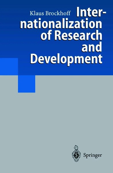 Klaus Brockhoff | Internationalization Of Research And Development | Buch (1998)-image