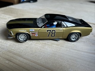 Scalextric Ford Mustang #78 (gold/black Trans Am style)