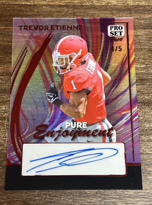  2024 Leaf Metal ProSet TREVOR ETIENNE AUTO RC #4/5 UGA DAWGS SEC CHAMPS!