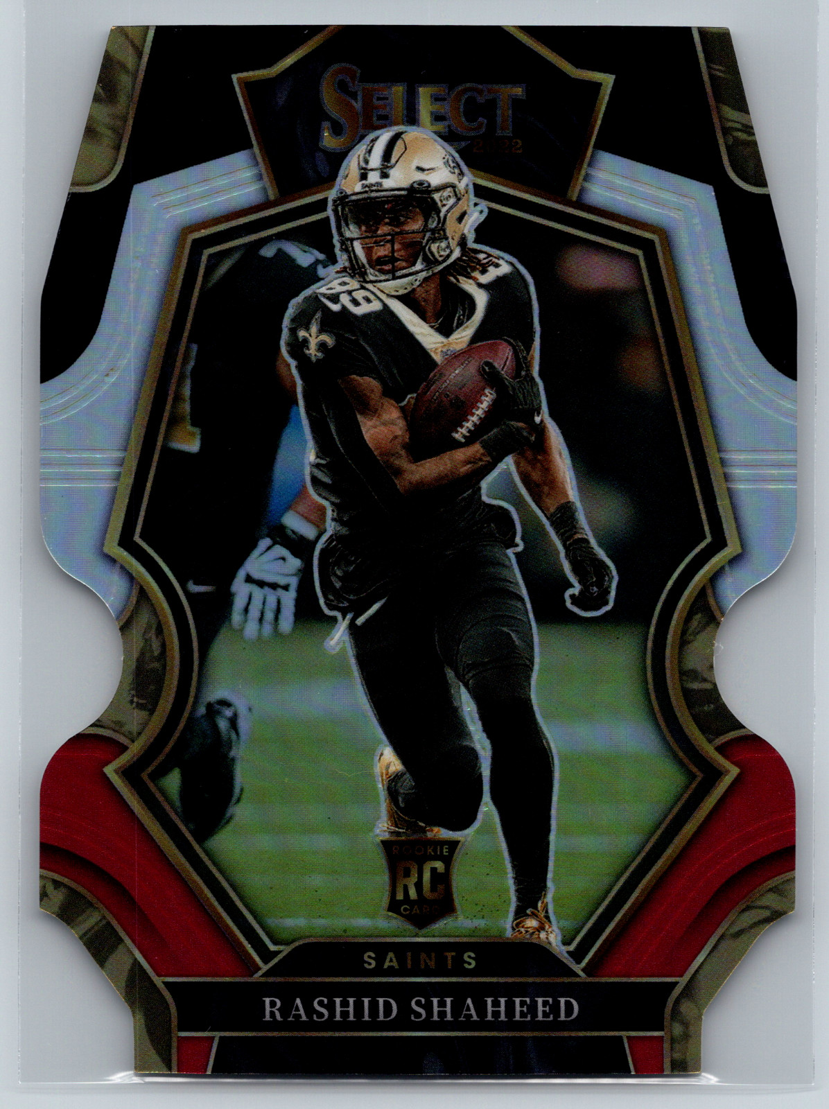 Rashid Shaheed 2022 Panini Select Red & Black Prizm Die-Cut Rookie #172