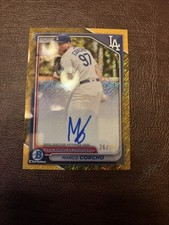 2024 BOWMAN CHROME 1ST BOWMAN MARCO CORCHO GOLD SHIMMER AUTO /50🔥🔥🔥HOT🔥🔥🔥