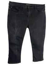 Judy Blue Capri Jeans Womens 13 Black Stretch Denim Cropped Pants JB88239