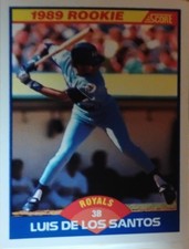 1989 SCORE #648 LUIS SANTOS ROOKIE CARD