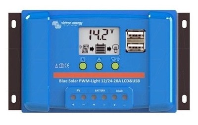 Solarladeregler Victron Energy BlueSolar PWM LCD-USB 12/24V 5A