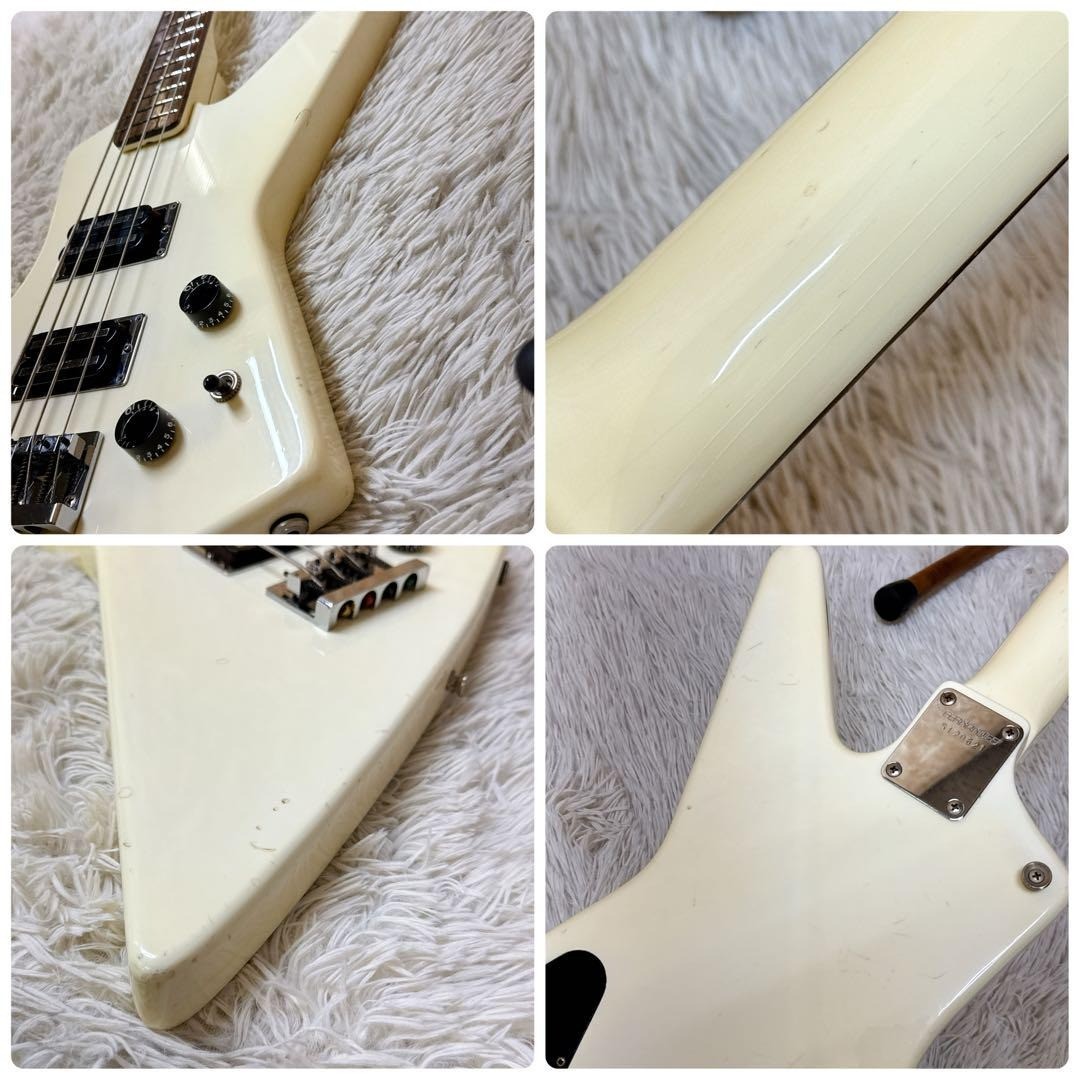 Fernandes BXB-55 Explorer Bass 1980s White USED F/S | eBay