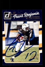 Signed Football Card Auto Travis Benjamin 2016 Donruss #245 San Diego Chargers